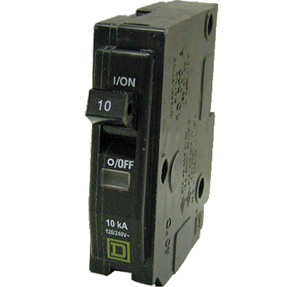 Interruptor termomagnético enchufable 1P x 10A QO110 - Interruptor termomagnético enchuifable - Square D - Boxito.click