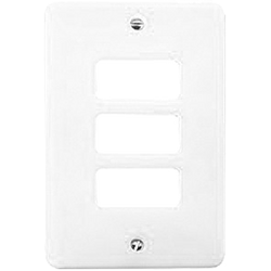 6403-0 placa c/sop.3mod.blanco 