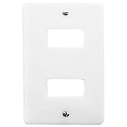 6402-2 placa c/sop 2mod blanco 2 mod