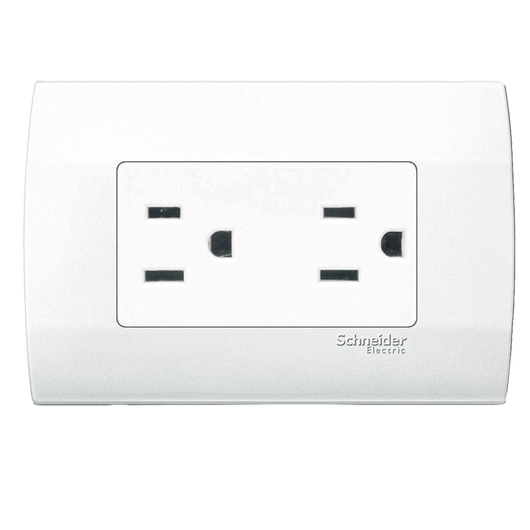 Contacto duplex con placa