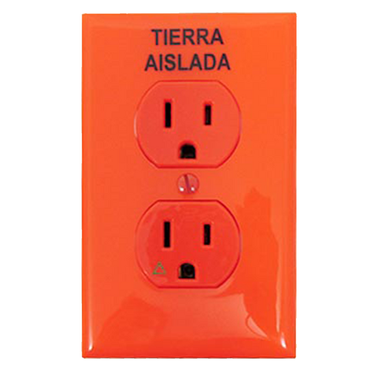 Contacto duplex  2P+T con placa