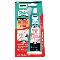 Silicón en blíster de uso general transparente