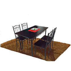 antecomedor 4 sillas 1202-28s mco de acero c/pintura