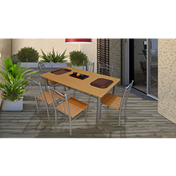 antecomedor 6 sillas 1402-43s mco de acero c/pintura