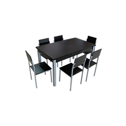 antecomedor 6 sillas a1429 mco de acero c/pintura