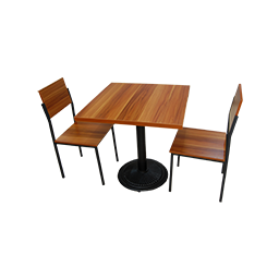 antecomedor 2 sillas e0743 mco de acero c/pintura