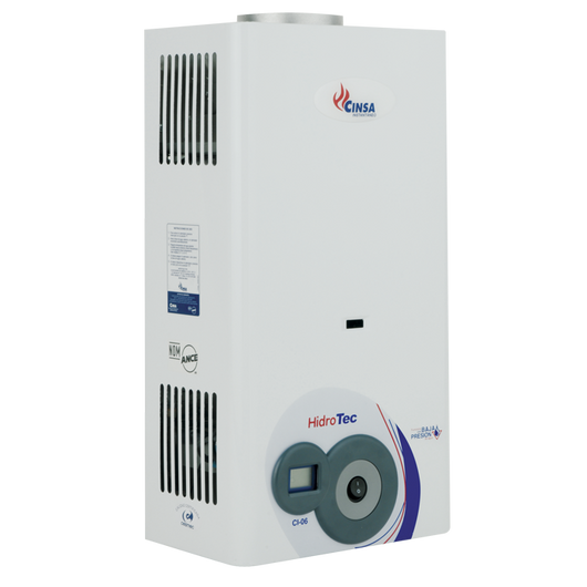 Calentador instantáneo de 6lts Hidrotec CINSA CIN-06A
