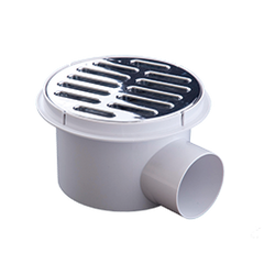 coladera c/salida lateral y rejilla cromada 172