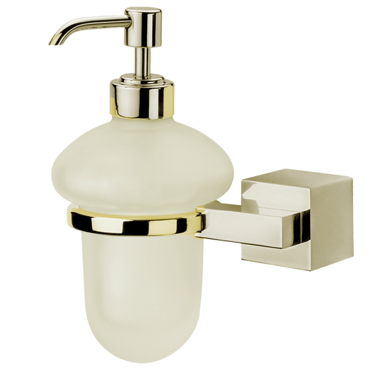 Jabonera de cristal con dosificador Kúbica 14148-S - Jabonera - Helvex - Boxito.click