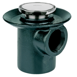 Coladera para piso de una boca  y tapa redonda lisa 24-HL - Coladeras - Helvex - Boxito.click