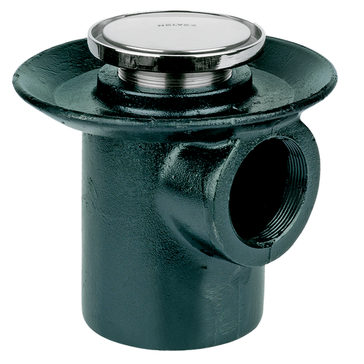Coladera para piso de una boca  y tapa redonda lisa 24-HL - Coladeras - Helvex - Boxito.click