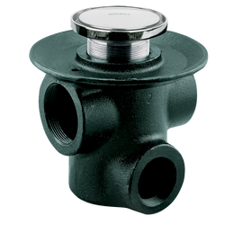Coladera para piso de tres bocas con tapa redonda lisa 25-HL - Coladeras - Helvex - Boxito.click